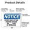 Signmission Entry Only At The Visitor Center On _ OSHA Notice Sign, Aluminum, 10in W x 7in L, 2PK OS-2PACK-NS-A-710-L-12110 - alternate 5